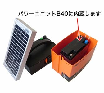 ガラガーパワーユニット番兵B40x用密閉型バッテリー | 鳥獣被害対策