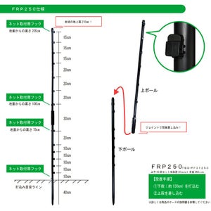 ガイシ付FRP支柱 FRP250(10本入)