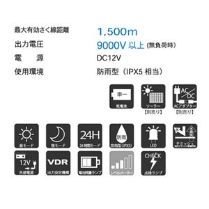 BORDER SHOCK(ボーダーショック)電気さく用電源装置　SA15DC