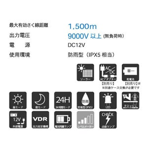 BORDER SHOCK(ボーダーショック)電気さく用電源装置　SA15SL