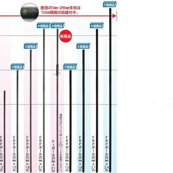 ガイシ付FRP支柱 FRP185(20本入)（旧：アニマルポールFRPシカ） | 鳥獣