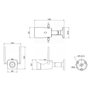 【4G SIM通信対応】屋外防犯カメラ 513万画素 SDカード録画 TSD-RUSD500SIM