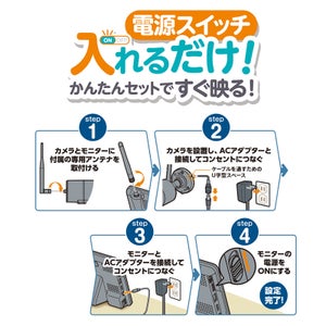 【7インチモニターセット】屋外防犯カメラ 300万画素 SDカード録画 WC3A7M